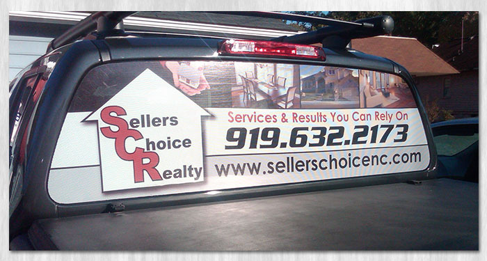 window perf vehicle graphic printing